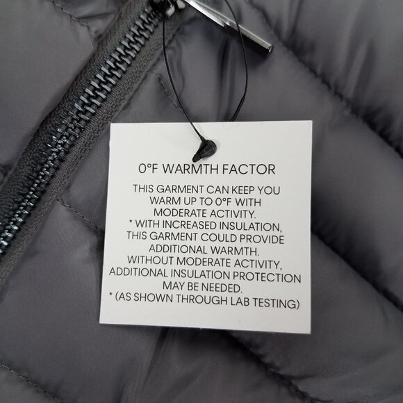 NEW Calvin Klein Size M Long Hooded Quilted Parka Winter Coat in Gray/Black NWT - Picture 10 of 14